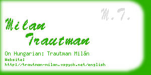 milan trautman business card